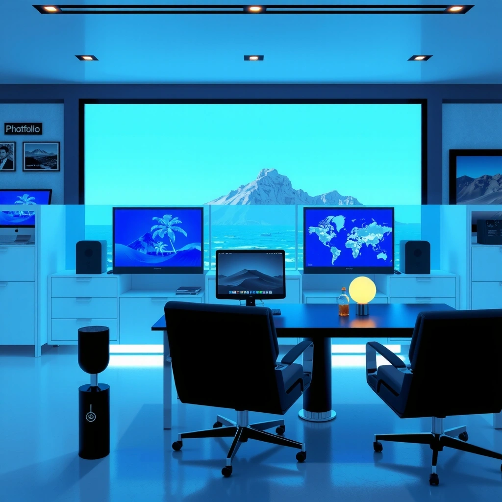 Portfolio showcase background