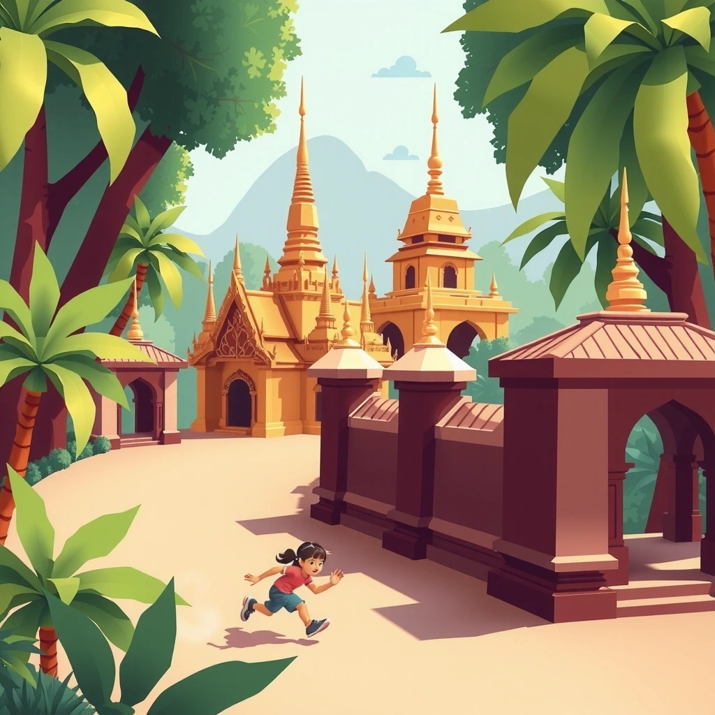 Thai Temple Run game screenshot